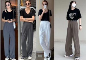 áo phông phối với quần xuông