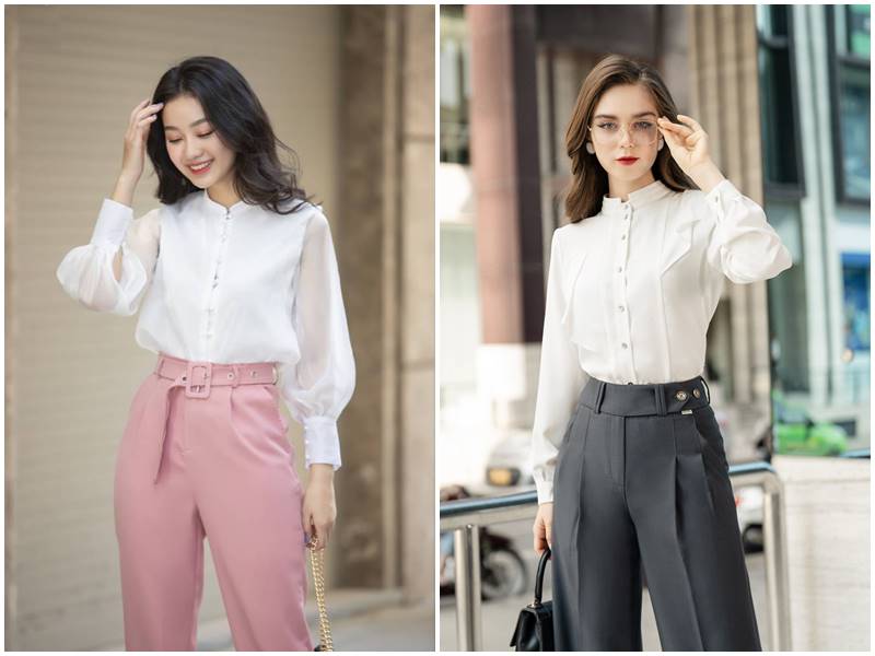 Các kiểu áo cổ tàu đẹp thanh lịch
