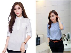 các kiểu áo cổ tàu đẹp